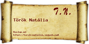 Török Natália névjegykártya