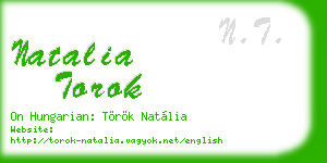 natalia torok business card